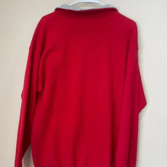 Y2K WALT DISNEY SWEATSHIRT AUTHENTIC RED MINNI MOUSE POLKA DOT DRESS Sz L - Picture 12 of 16